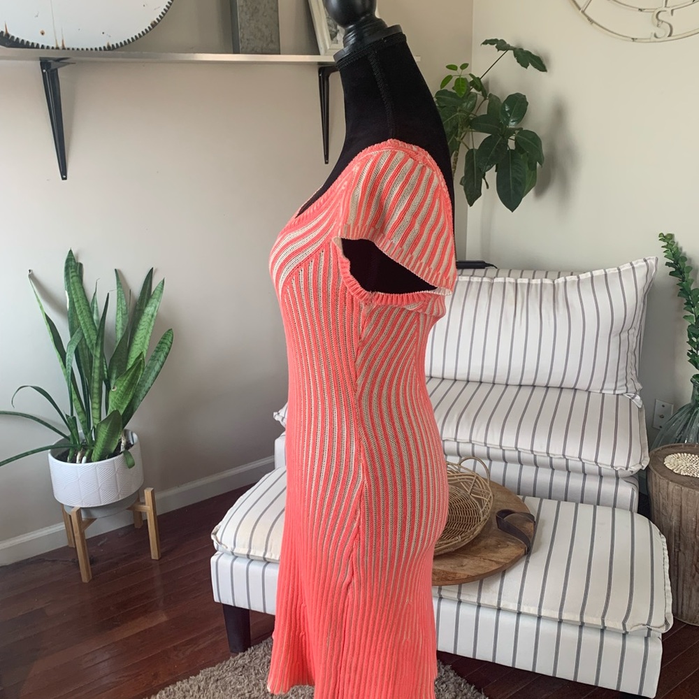 Free People Hot Off The Press Stretch Ribbed
Sweater Dress Pink XS Pink NWOT - Picture 4 of 16